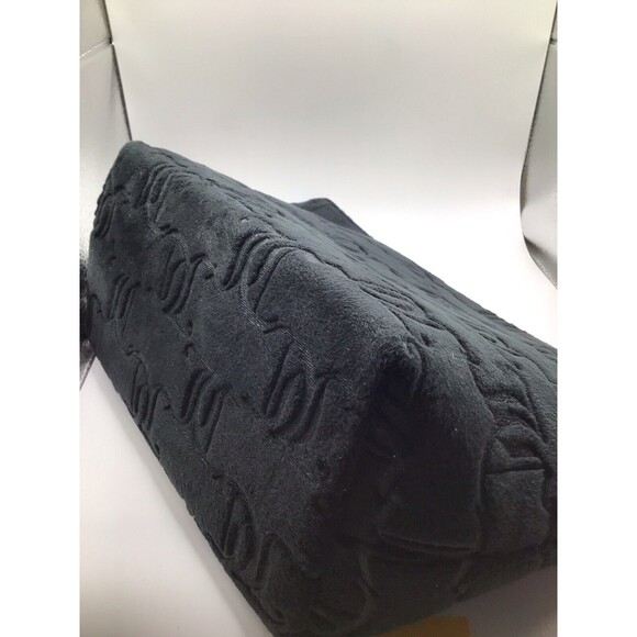 Juicy Couture BlackTravel Velour Makeup Cosmetic Bag Includes/Travel Bottle - Picture 5 of 9